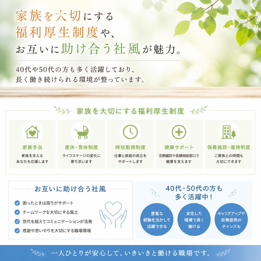 アットホームな職場環境