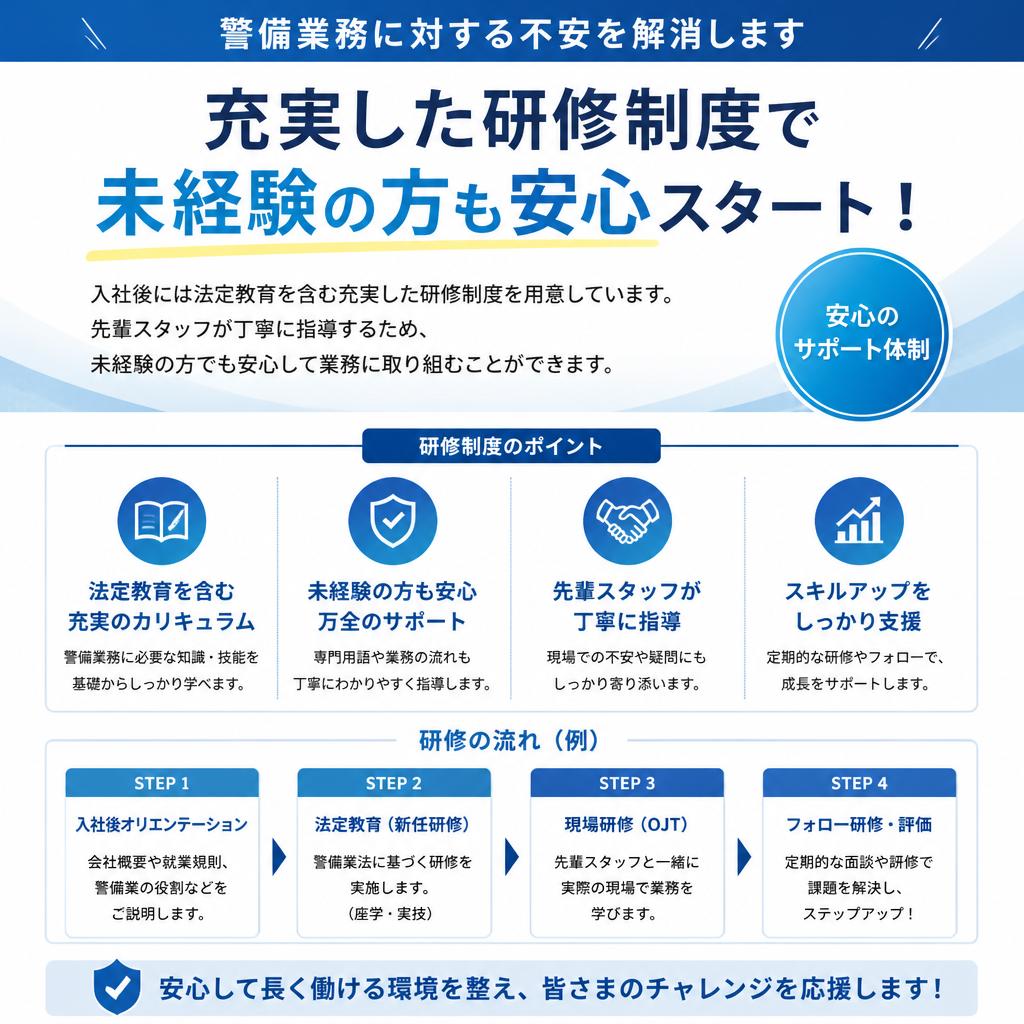 未経験でも安心の研修制度